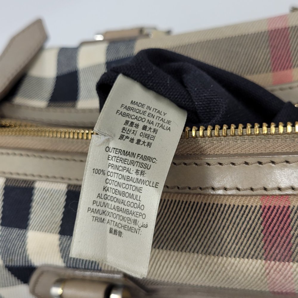 BURBERRY Beige Bridle House Check Handbag - Picture 10 of 16